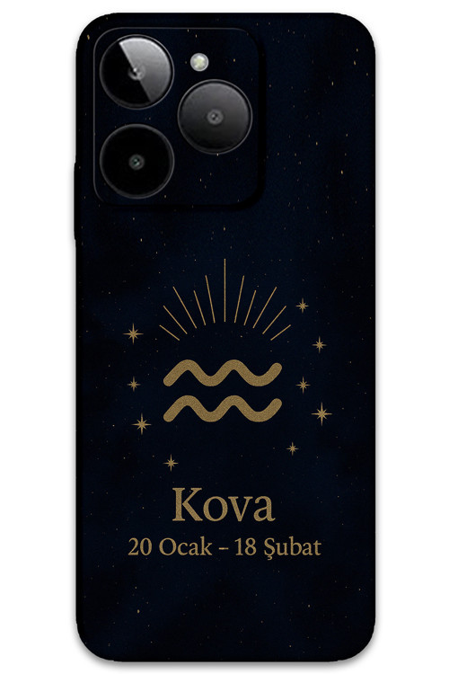 Gm Era 50 Uyumlu Kova Burcu Desenli Telefon Kılıfı + Ekran Koruyucu - 5778