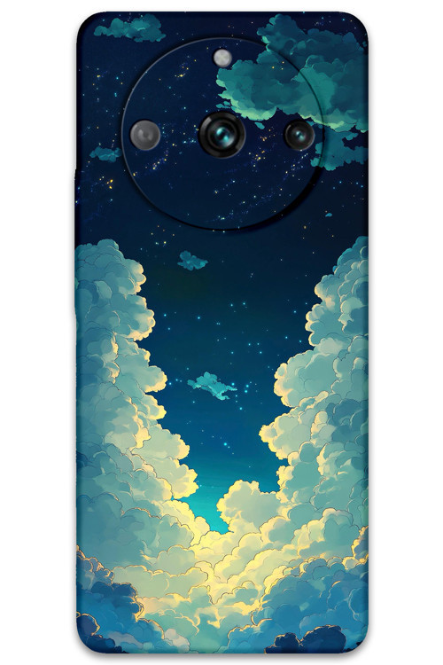 Realme 11 Pro Plus Uyumlu Uzay Desenli Telefon Kılıfı + Ekran Koruyucu - 5868