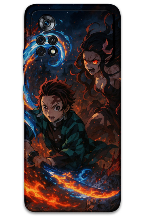 Poco X4 Pro 5G Uyumlu Anime Desenli Telefon Kılıfı + Ekran Koruyucu - 5745