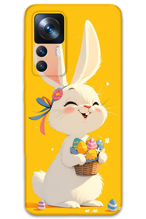 Xiaomi Mi 12T Pro Uyumlu Tavşan Desenli Telefon Kılıfı + Ekran Koruyucu - 5807
