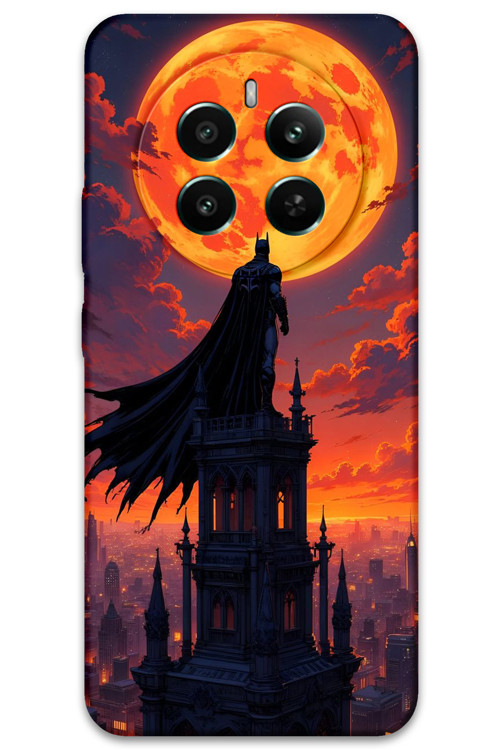 Realme 12 Plus Uyumlu Batman Desenli Telefon Kılıfı + Ekran Koruyucu - 5829