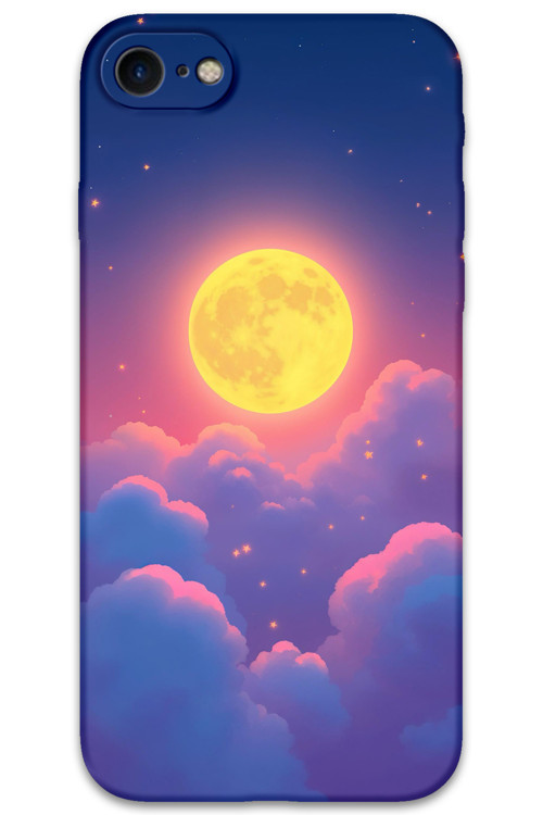 İphone Se 2020 Uyumlu Uzay Desenli Telefon Kılıfı + Ekran Koruyucu - 5869