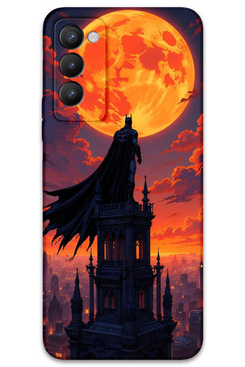 Tecno Camon 18 Uyumlu Batman Desenli Telefon Kılıfı + Ekran Koruyucu - 5829