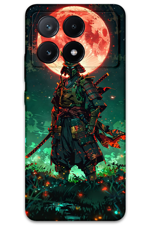 Poco X6 Pro Uyumlu Samuray Desenli Telefon Kılıfı + Ekran Koruyucu - 5822