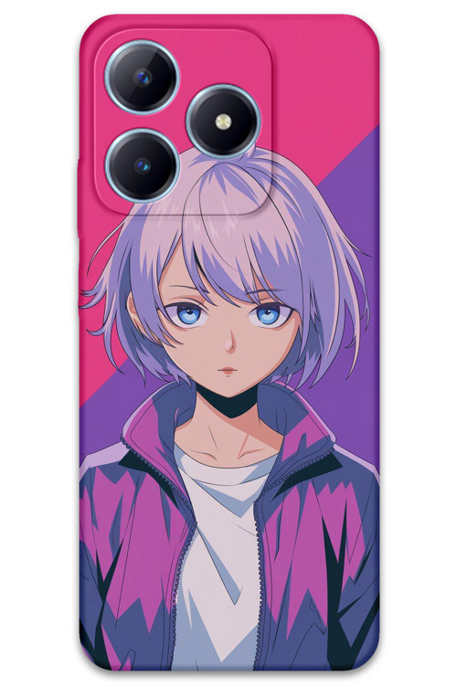 Realme Note 50 Uyumlu Anime Desenli Telefon Kılıfı + Ekran Koruyucu - 5742
