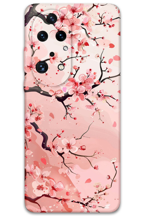 Huawei P50 Pro Uyumlu Çiçek Desenli Telefon Kılıfı + Ekran Koruyucu - 5805