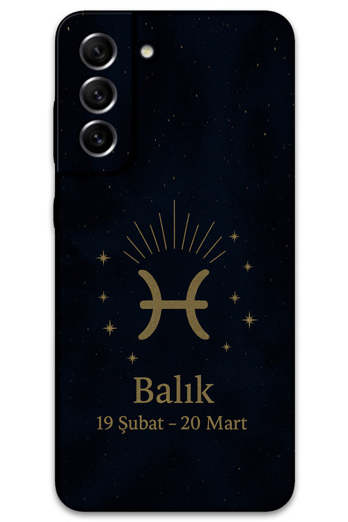 Galaxy S21 Uyumlu Balık Burcu Desenli Telefon Kılıfı + Ekran Koruyucu - 5779