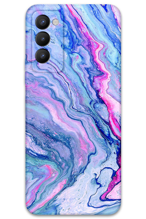 Tecno Camon 18 Uyumlu Mermer Desenli Telefon Kılıfı + Ekran Koruyucu - 5816