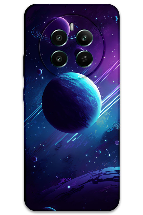 Realme 12 Pro Plus Uyumlu Uzay Desenli Telefon Kılıfı + Ekran Koruyucu - 5866