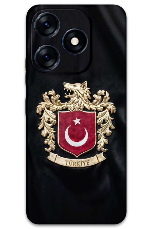 Tecno Spark 10C Uyumlu Türk Desenli Telefon Kılıfı + Ekran Koruyucu - 5855