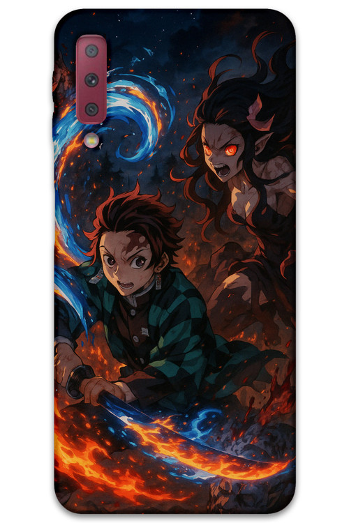 Galaxy A7 2018 Uyumlu Anime Desenli Telefon Kılıfı + Ekran Koruyucu - 5745