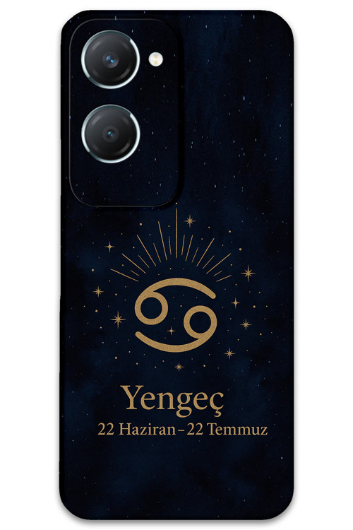 Vivo Y18 Uyumlu Yengeç Burcu Desenli Telefon Kılıfı + Ekran Koruyucu - 5771