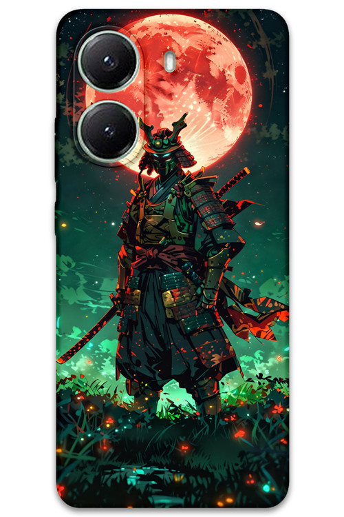 Poco X7 Pro Uyumlu Samuray Desenli Telefon Kılıfı + Ekran Koruyucu - 5822