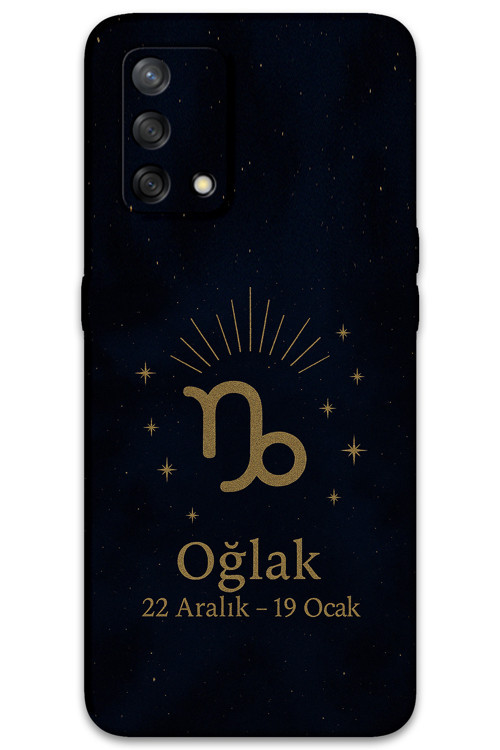 Oppo A74 Uyumlu Oğlak Burcu Desenli Telefon Kılıfı + Ekran Koruyucu - 5777