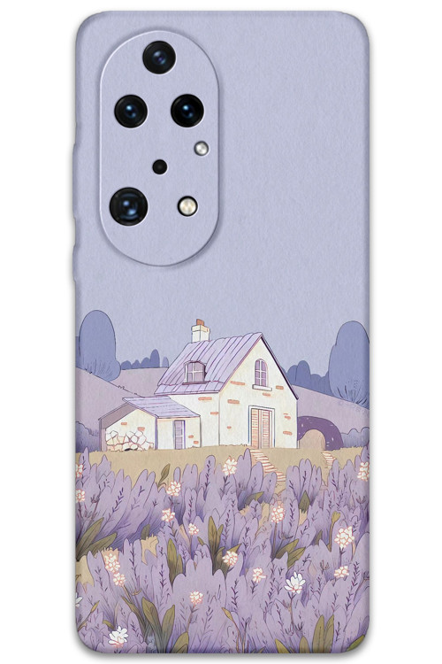 Huawei P50 Pro Uyumlu Çiçek Desenli Telefon Kılıfı + Ekran Koruyucu - 5800