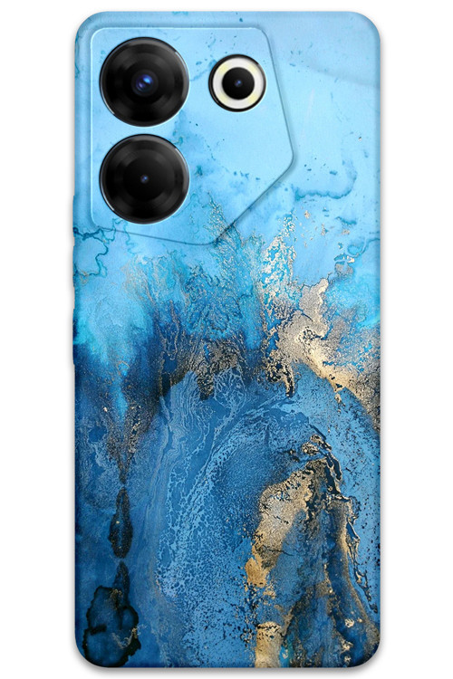 Tecno Camon 20 Uyumlu Mermer Desenli Telefon Kılıfı + Ekran Koruyucu - 5812