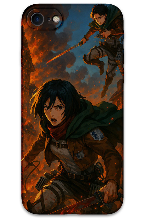 İphone Se 2020 Uyumlu Anime Desenli Telefon Kılıfı + Ekran Koruyucu - 5744