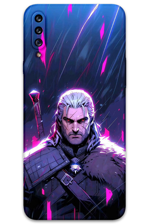 Galaxy A20S Uyumlu Geralt Desenli Telefon Kılıfı + Ekran Koruyucu - 5826