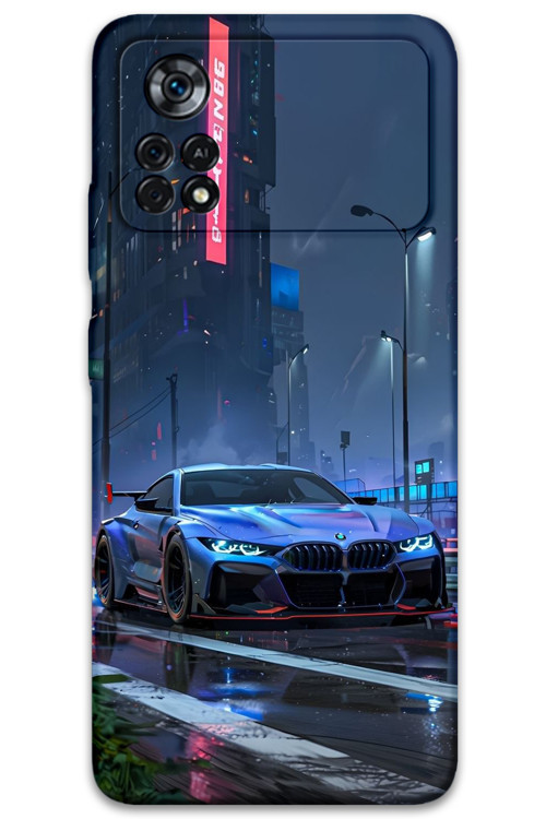 Poco X4 Pro 5G Uyumlu Araba Desenli Telefon Kılıfı + Ekran Koruyucu - 5767