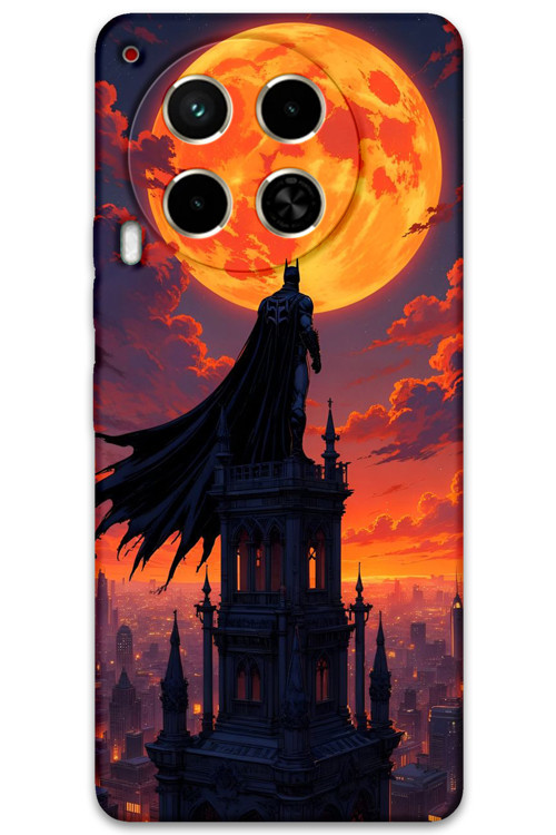 Tecno Camon 30 Uyumlu Batman Desenli Telefon Kılıfı + Ekran Koruyucu - 5829