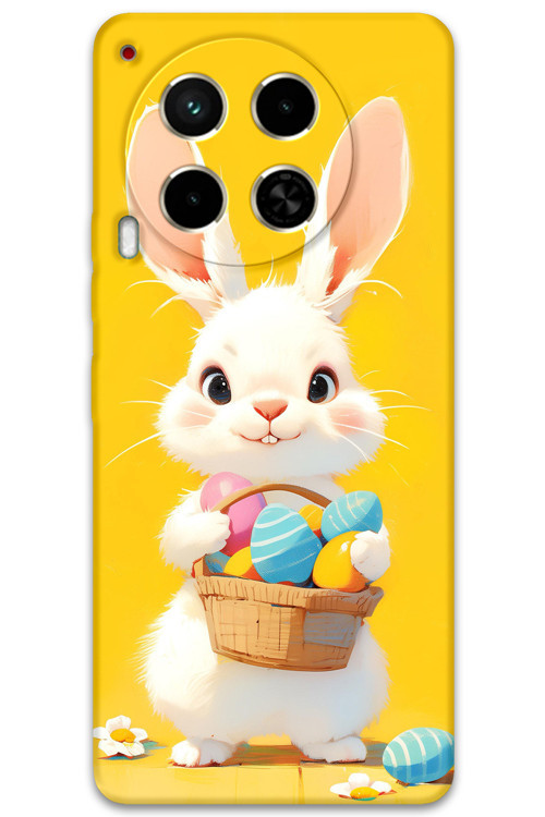 Tecno Camon 30 Uyumlu Tavşan Desenli Telefon Kılıfı + Ekran Koruyucu - 5806