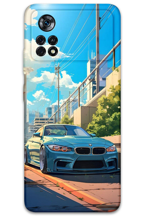 Poco X4 Pro 5G Uyumlu Araba Desenli Telefon Kılıfı + Ekran Koruyucu - 5760