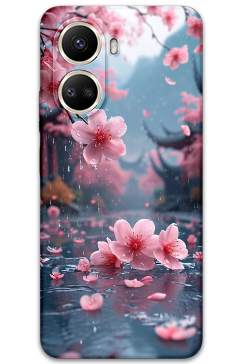 Huawei Nova 10 Se Uyumlu Çiçek Desenli Telefon Kılıfı + Ekran Koruyucu - 5794