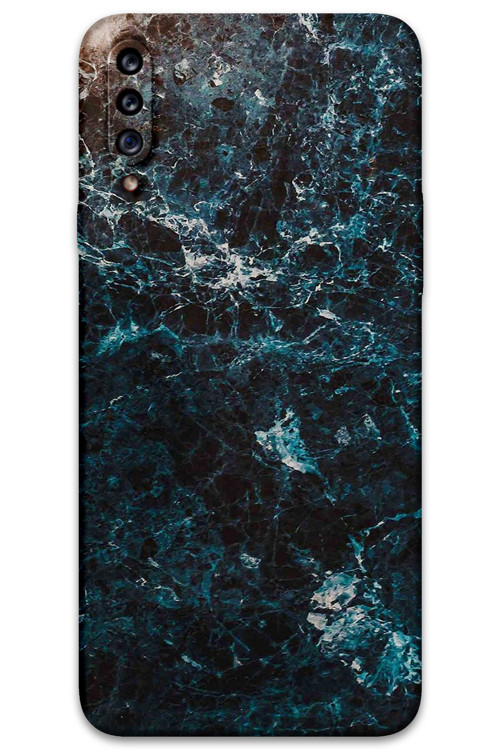 Galaxy A20S Uyumlu Mermer Desenli Telefon Kılıfı + Ekran Koruyucu - 5819