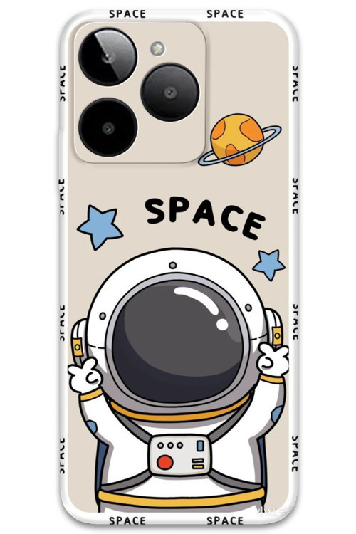 Gm Era 50 Uyumlu Astronot Desenli Telefon Kılıfı + Ekran Koruyucu - 5865