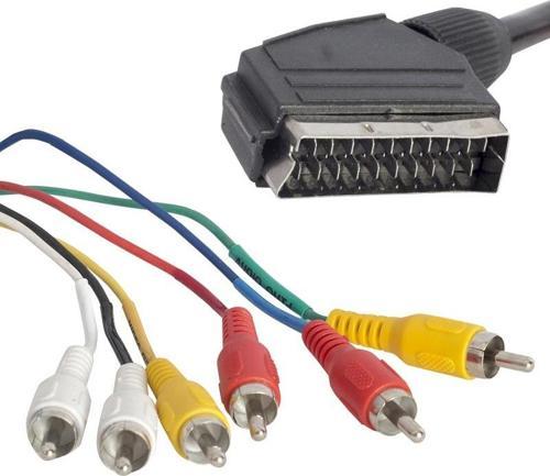 SCART 6 RCA STEREO STANDART 1.5 METRE KABLO