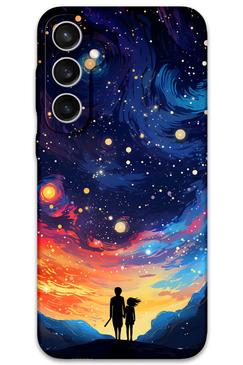 Galaxy S25 Plus Uyumlu Uzay Desenli Telefon Kılıfı + Ekran Koruyucu - 5863