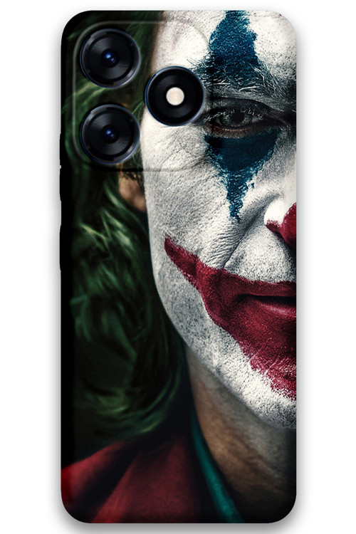 Tecno Spark 10 Uyumlu Joker Desenli Telefon Kılıfı + Ekran Koruyucu - 5827