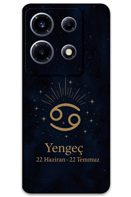 İnfinix Note 30 Vıp Uyumlu Yengeç Burcu Desenli Telefon Kılıfı + Ekran Koruyucu - 5771