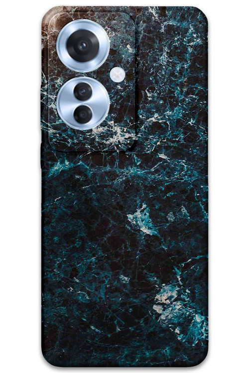 Oppo Reno 11F Uyumlu Mermer Desenli Telefon Kılıfı + Ekran Koruyucu - 5819