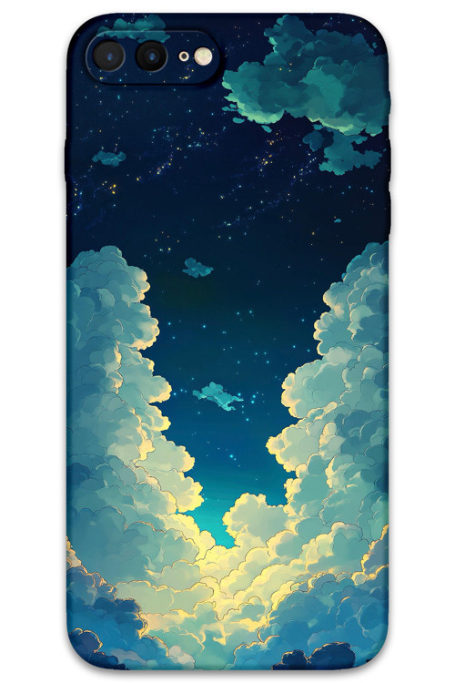 İphone 7 Plus Uyumlu Uzay Desenli Telefon Kılıfı + Ekran Koruyucu - 5868