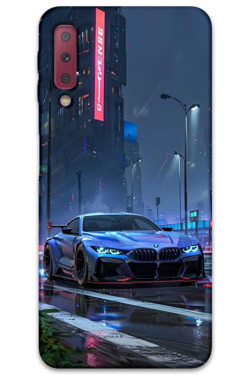 Galaxy A7 2018 Uyumlu Araba Desenli Telefon Kılıfı + Ekran Koruyucu - 5767