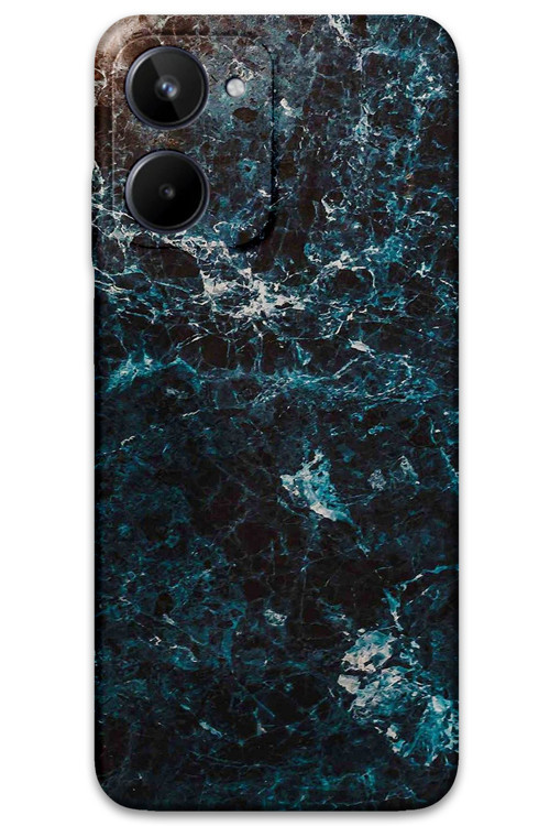 Realme 10 4G Uyumlu Mermer Desenli Telefon Kılıfı + Ekran Koruyucu - 5819