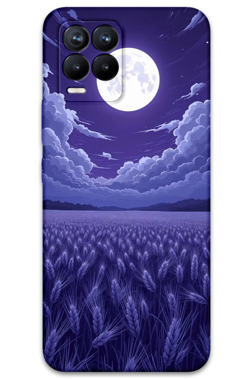 Realme 8 Pro Uyumlu Çiçek Desenli Telefon Kılıfı + Ekran Koruyucu - 5797