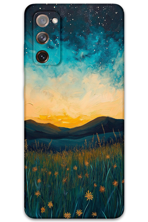 Galaxy Note 20 Uyumlu Uzay Desenli Telefon Kılıfı + Ekran Koruyucu - 5871