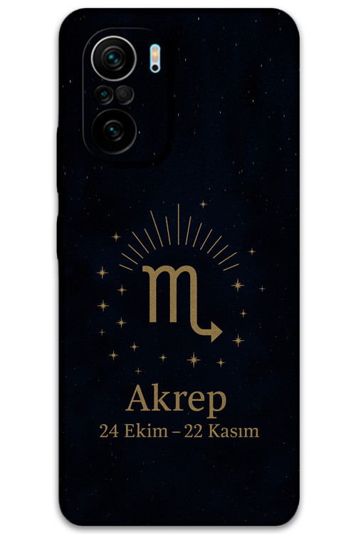 Poco F3 Uyumlu Akrep Burcu Desenli Telefon Kılıfı + Ekran Koruyucu - 5775