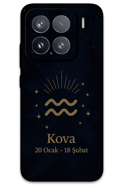 Xiaomi Mi 15 Uyumlu Kova Burcu Desenli Telefon Kılıfı + Ekran Koruyucu - 5778