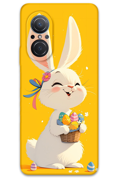 Huawei Nova 9 Se Uyumlu Tavşan Desenli Telefon Kılıfı + Ekran Koruyucu - 5807