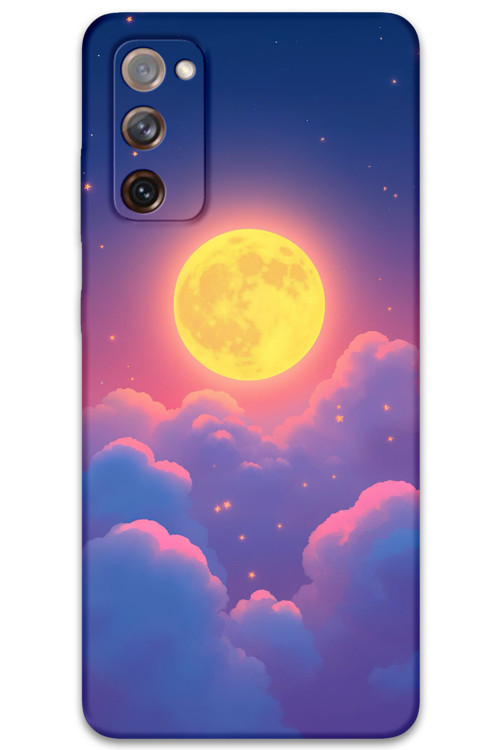 Galaxy S20 Fe Uyumlu Uzay Desenli Telefon Kılıfı + Ekran Koruyucu - 5869