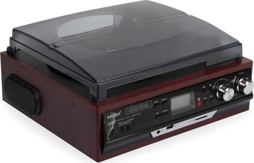 Yeni Model Kumandalı Bluetooth'Lu Plak Çalar Kaset Çalar Usb Sd Kart Aux Destekli Fm Radyolu Pikap