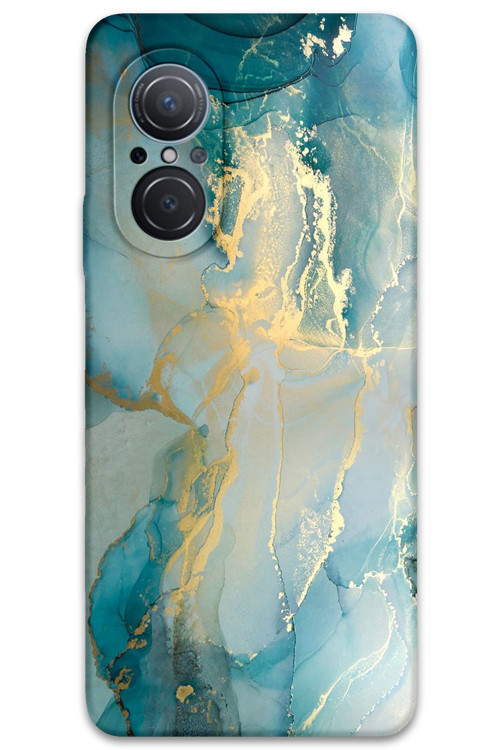 Huawei Nova 9 Se Uyumlu Mermer Desenli Telefon Kılıfı + Ekran Koruyucu - 5814