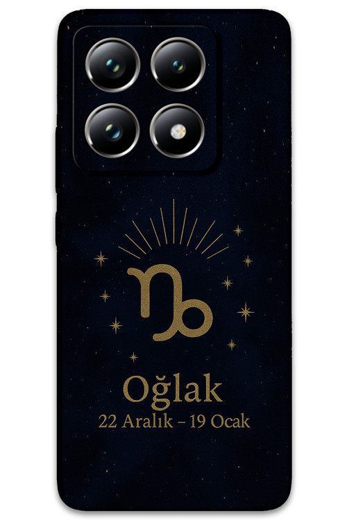 Xiaomi Mi 14 Uyumlu Oğlak Burcu Desenli Telefon Kılıfı + Ekran Koruyucu - 5777
