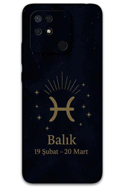 Poco C40 Uyumlu Balık Burcu Desenli Telefon Kılıfı + Ekran Koruyucu - 5779