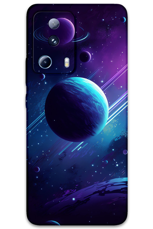 Xiaomi Mi 13 Lite Uyumlu Uzay Desenli Telefon Kılıfı + Ekran Koruyucu - 5866