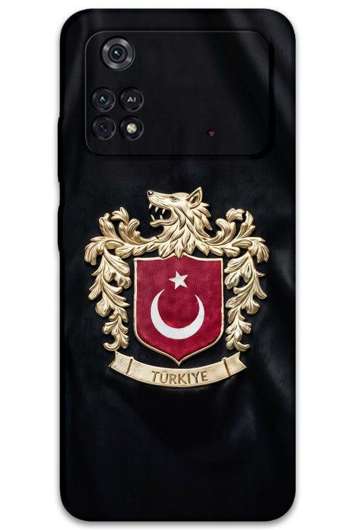 Poco M4 Pro 4G Uyumlu Türk Desenli Telefon Kılıfı + Ekran Koruyucu - 5855