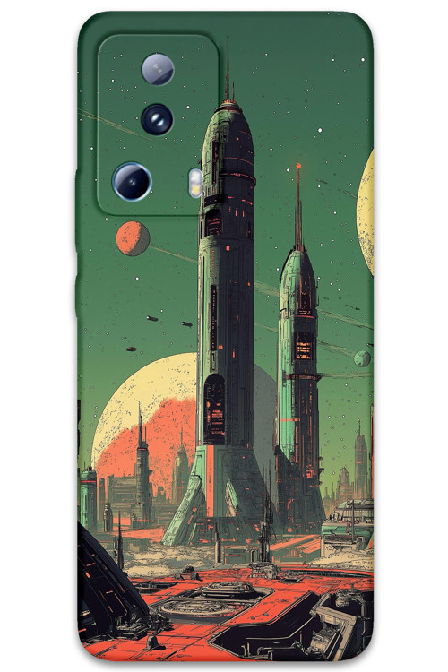 Xiaomi Mi 13 Lite Uyumlu Uzay Desenli Telefon Kılıfı + Ekran Koruyucu - 5870